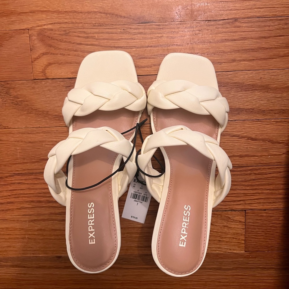 Express braided heel sandals